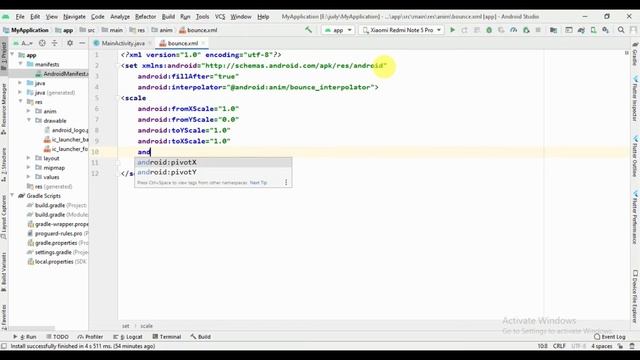 Android Animation- Bounce By Android Developer World смотреть онлайн