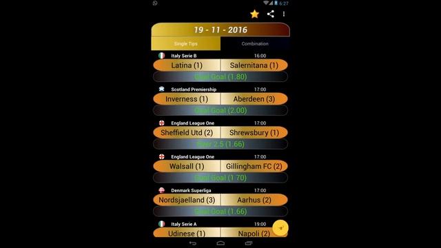 Fixed Match for Android 19/11/2016 with $$ Aladdin's Betting Tips $$ 99% смотреть онлайн