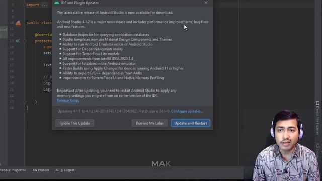 Android Studio Tutorial: How to Update Android Studio from version 4.1.1 to 4 .1. 2? смотреть онлайн