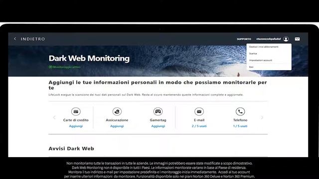 Norton 360 - Dark Web Monitoring - italiano смотреть онлайн