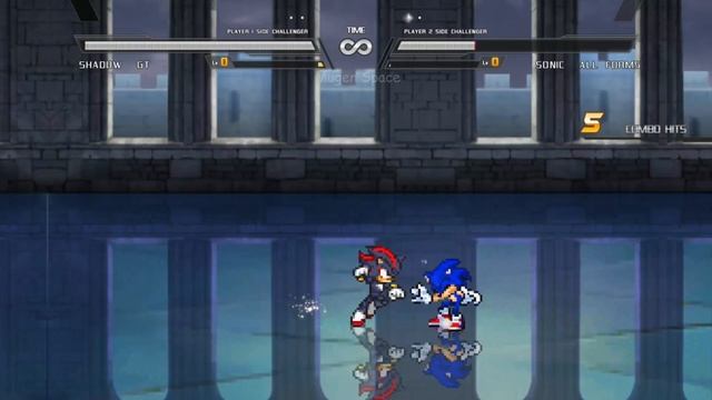 Sonic DBZ & Shadow GT VS Sonic all forms & Sonic GT I Sonic Battle MUGEN HD смотреть онлайн