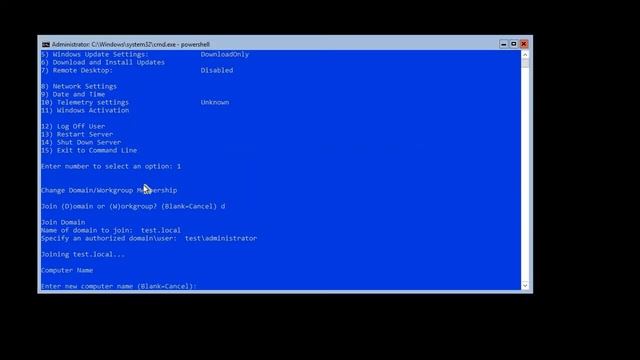 Join Windows Server Core 2016 To AD Domain смотреть онлайн