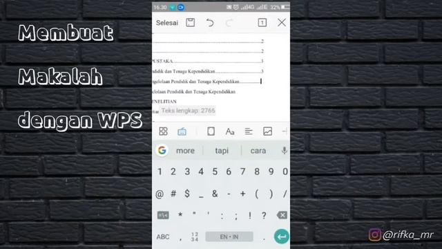 Cara Membuat Makalah dan Laporan lewat Hp Android || Aplikasi WPS Office смотреть онлайн