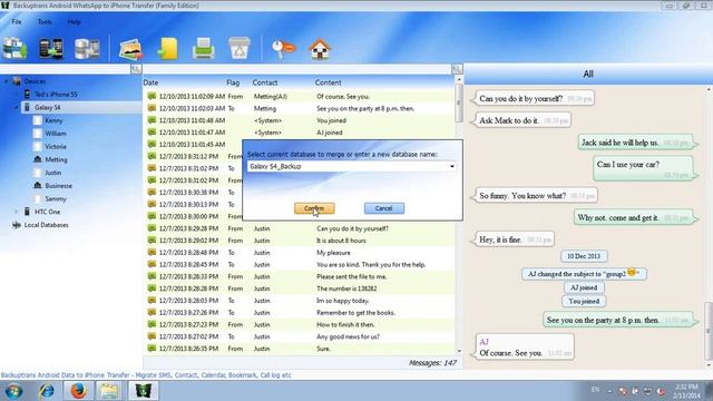 Transfer WhatsApp Chat History from Galaxy Note 2/3 to iPhone 5S/5C смотреть онлайн