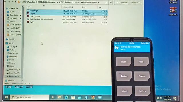 samsung A50 A505f u9 root android 11 twrp смотреть онлайн