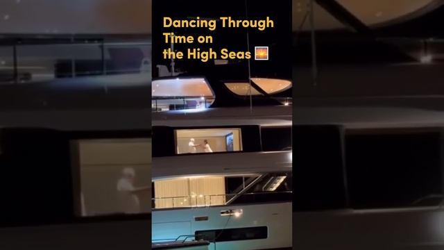 Romantic scene of older couple dancing on Superyacht смотреть онлайн