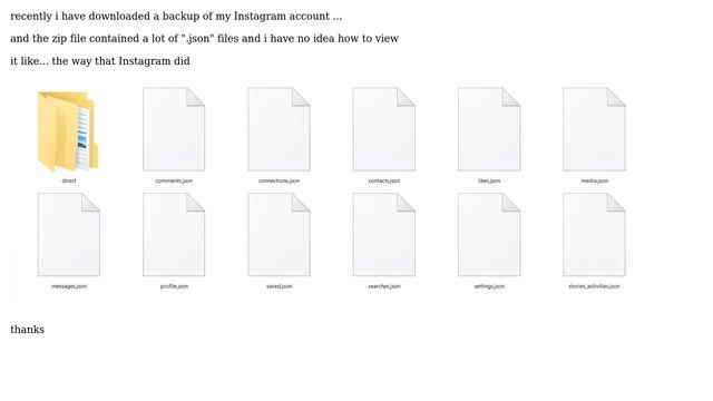 How can I view my Instagram backup data in a friendly way? смотреть онлайн