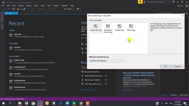 Xamarin Android Uber Clone - Creating A Project on PC смотреть онлайн