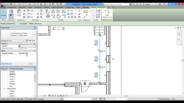 Inserting Windows in Revit Architecture using Aligned Dimension -- in English смотреть онлайн