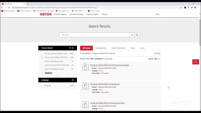 Xerox® PrimeLink® C9070F Downloading a Print Driver смотреть онлайн