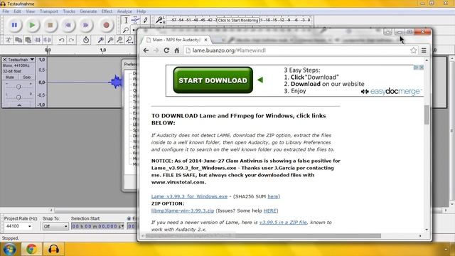 Audacity: Als MP3 abspeichern смотреть онлайн