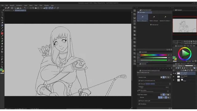 Color Efficiency with FILL and SELECTION with CLIP STUDIO PAINT смотреть онлайн
