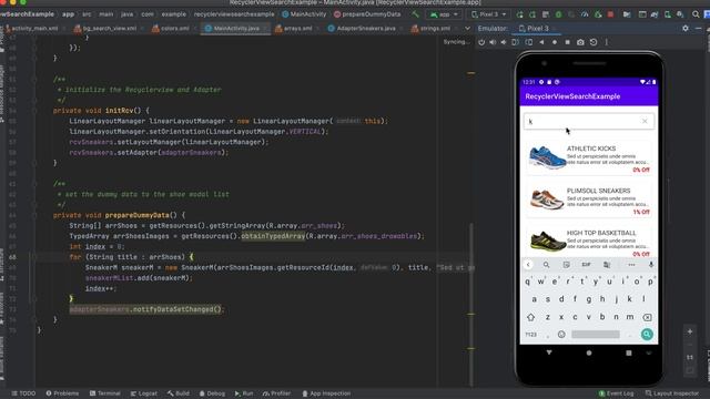 RecyclerView Search Filter Example | Demo | ProCodeGuru | RecyclerView смотреть онлайн