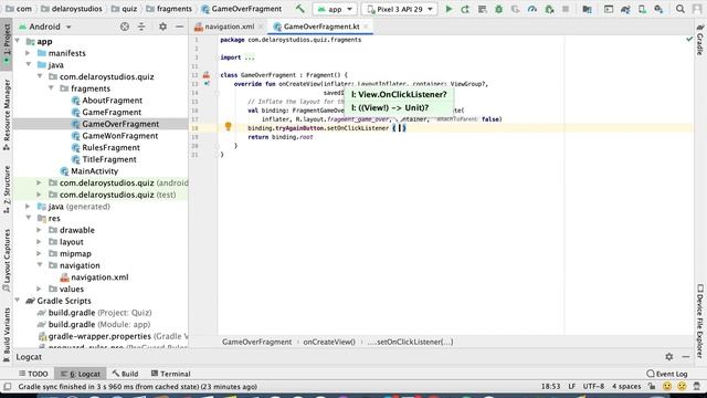 Quiz App (Back Stack Manipulation) смотреть онлайн