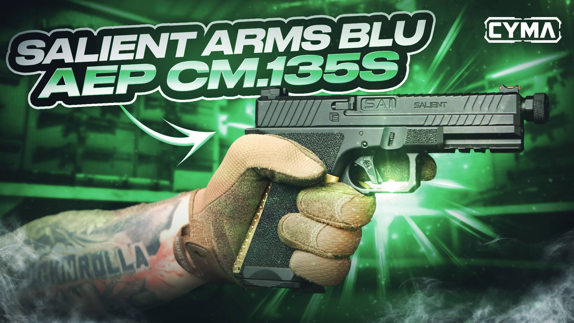 SALIENT ARMS BLU [CM135S] - страйкбольный пистолет от CYMA смотреть онлайн