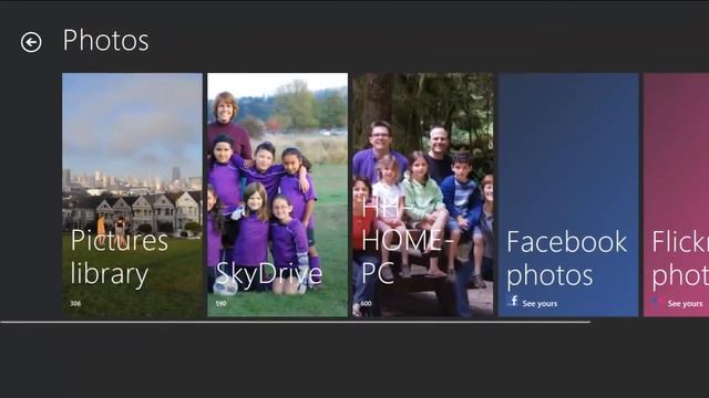 SkyDrive in Windows 8 Photo Hub смотреть онлайн