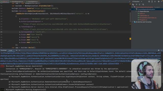 Console App Authentication (.NET C#) смотреть онлайн
