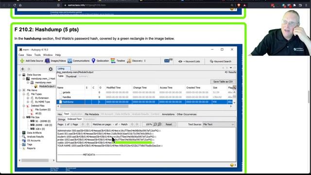 F 210 Memory Analysis with Autopsy смотреть онлайн