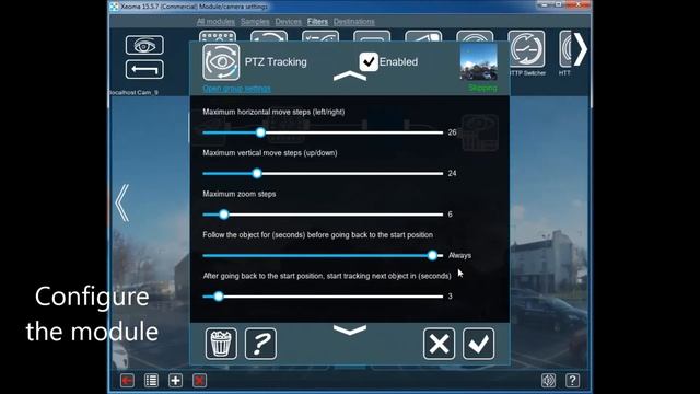 PTZ Tracking with Xeoma Video Surveillance Software смотреть онлайн