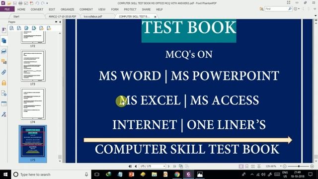 MS OFFICE MCQ SKILL TEST E BOOK | COMPUTER SKILL TEST BOOK DOWNLOAD | MS OFFICE MCQ PDF SWAPNIL смотреть онлайн