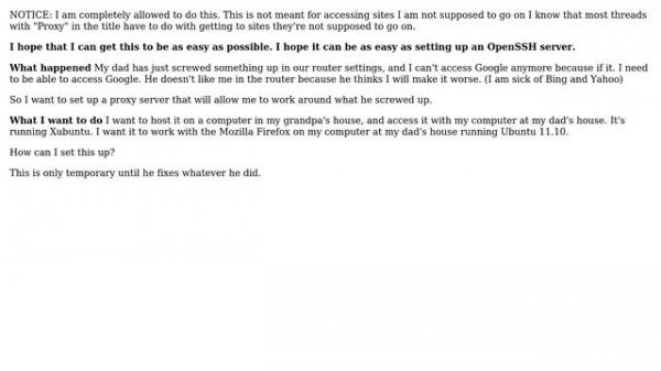 Ubuntu: How do I set up a proxy server in Xubuntu?