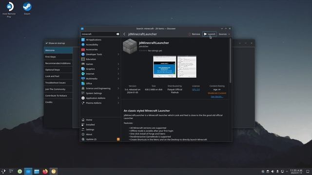 QUICK Walkthrough Nobara Linux KDE How to Install Minecraft Launcher смотреть онлайн