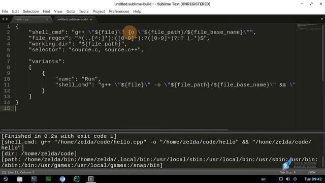 สอน C++: การติดตั้ง Sublime Text 3 และสร้าง build system สำหรับเขียน C++ บน Linux смотреть онлайн