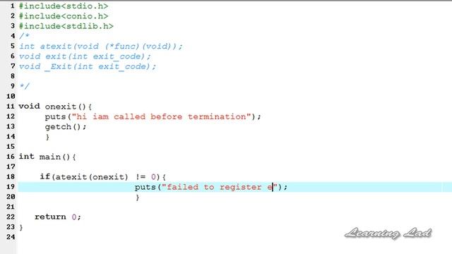 98- C Programming language video Tutorials for Beginner's - exit(), atexit(), _exit() Function смотреть онлайн
