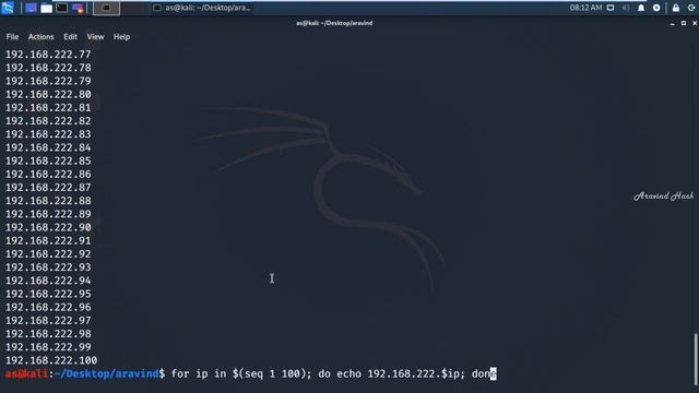 example using for loops in Bash lab on kali linux смотреть онлайн