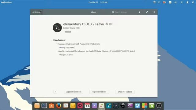 ElementaryOS Freya - Installed on Old Computer with 1GB RAM and 40GB HDD смотреть онлайн