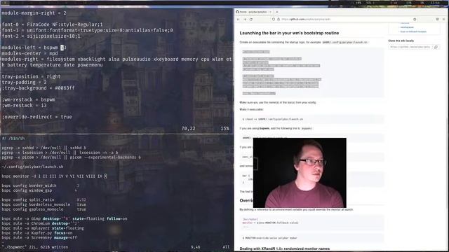 Polybar Installation [BSPWM] - Bare Bones to Beautiful - 05 смотреть онлайн