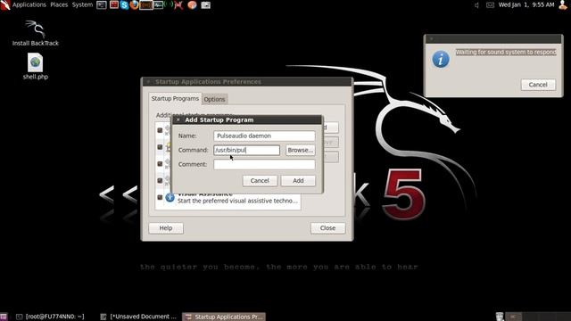 Configurando audio BackTrack 5 смотреть онлайн