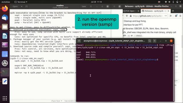 CP2K Tutorial: 1.1 CP2K installation, precompiled version (sopt and ssmp) смотреть онлайн