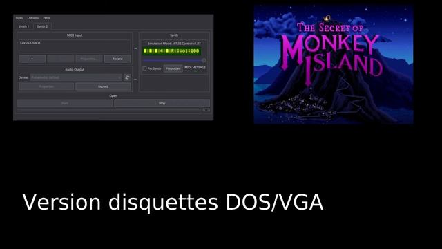 Monkey Island DOS/VGA-DosBox+Munt Linux смотреть онлайн