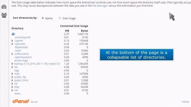 cPanel: How to Use the Disk Usage Viewer смотреть онлайн