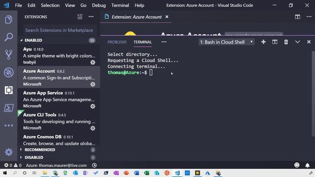 Cloud Shell in Visual Studio Code смотреть онлайн