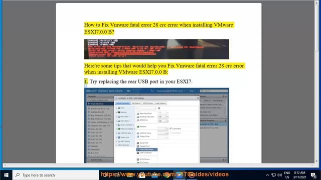 Fix Vmware fatal error 28 CRC error when installing VMware ESXI7.0.0 B смотреть онлайн