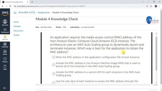 AWS Academy Cloud Architecting[12725]Module 4 Knowledge Check смотреть онлайн