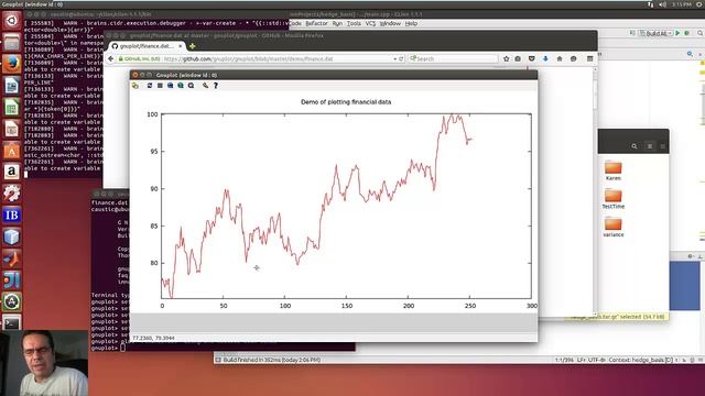 Demo of open source gnuplot trading charts for Cpp on Linux смотреть онлайн