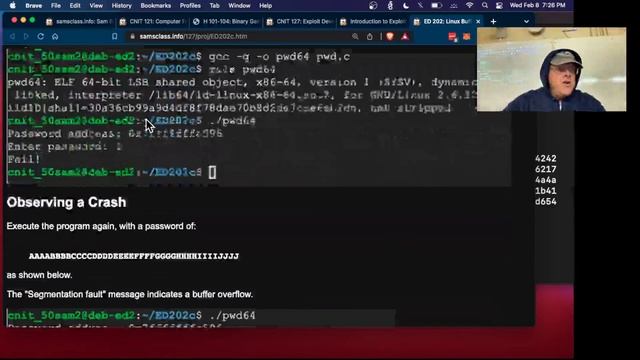 ED 202 Linux Buffer Overflow Without Shellcode смотреть онлайн