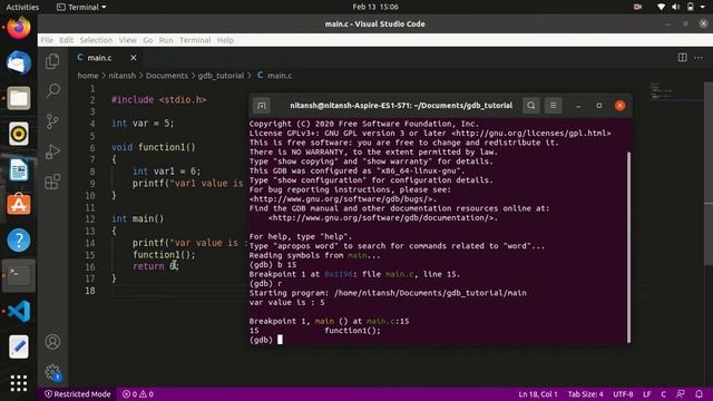GDB | GNU Debugger | Tutorial смотреть онлайн