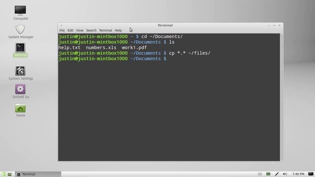 copy files folders in linux mint 13 terminal смотреть онлайн