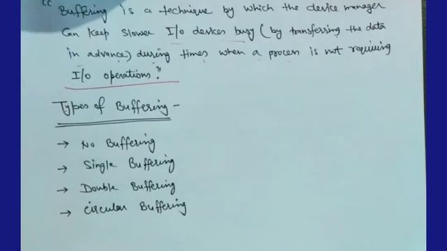 I/O BUFFERING (OPERATING SYSTEM) смотреть онлайн