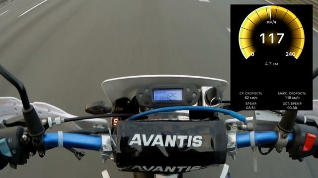 Максимальная скорость Avantis A2 Motard 172fmm , покатушка по КАДу