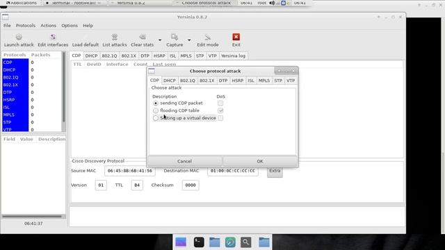 kali linux yersinia tool use смотреть онлайн