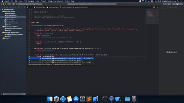 Basic UITableViewController - Swift #2 - iOS Programming смотреть онлайн