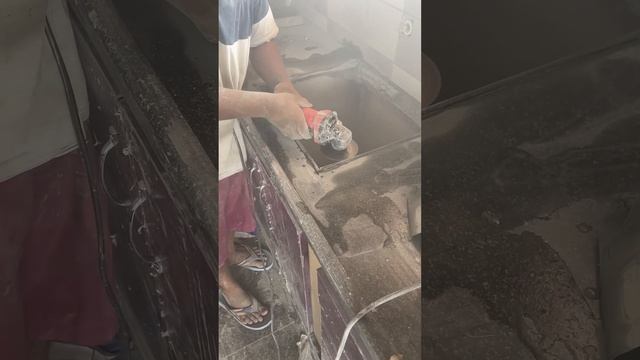 Kitchen sink installation #shortvideo #granite #marble #tile #trending #viral смотреть онлайн