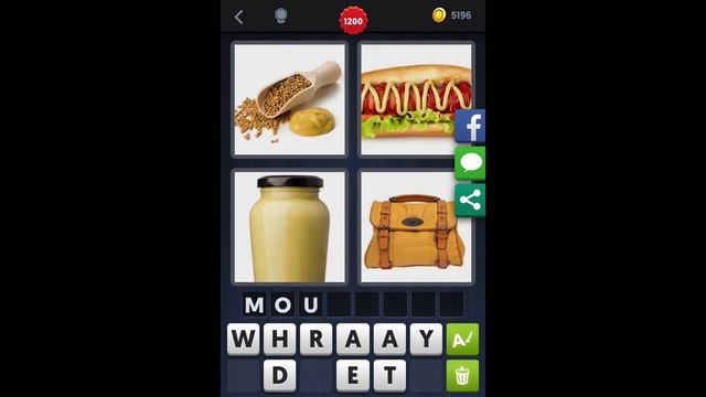 4 Images 1 Mot - Niveau 1200 [HD] (iphone, Android, iOS) смотреть онлайн