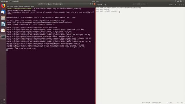 How to install Audacity 2.3.1 on Ubuntu 18.04 смотреть онлайн
