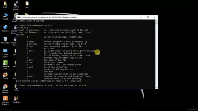 KALI LINUX NETCAT REVERSE SHELL 2018 смотреть онлайн